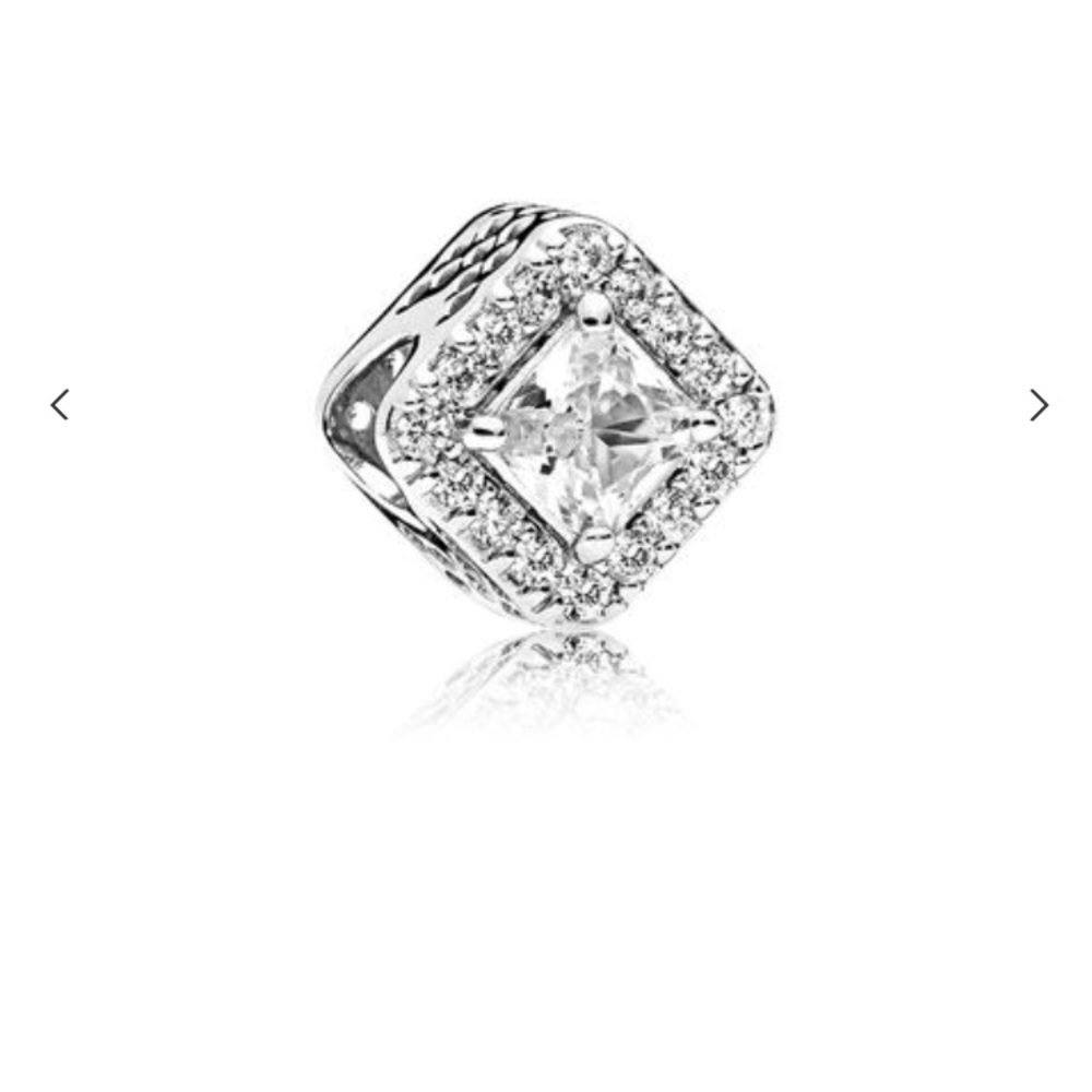 Pandora geometric radiant charm cz
